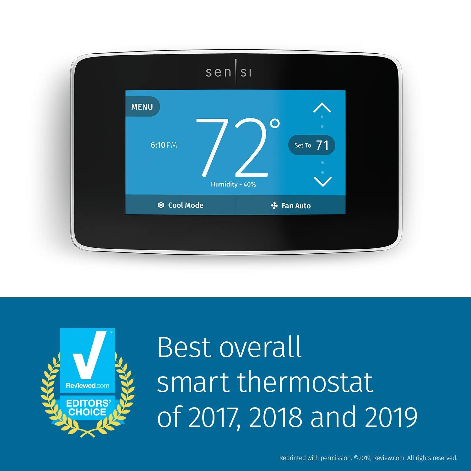 Emerson Sensi Touch Wi Fi Smart Thermostat W Touchscreen Color Displa Totality Solutions Inc