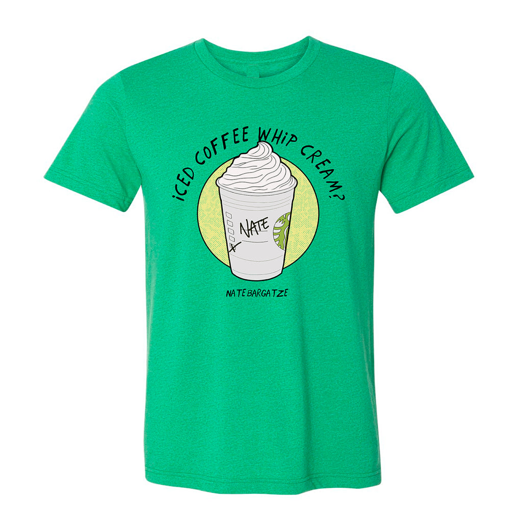 2021 Nate Bargatze Green Iced Coffee T Shirt Nate Bargatze Official Merchandise