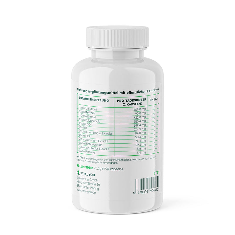 Fatburner Komplex Abnehmen Ohne Energieverlust 90 Kapseln Korper