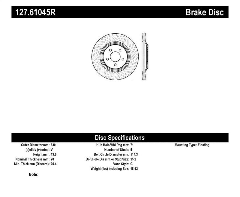 Stoptech 94 04 Ford Mustang Svt Cobra Slotted Drilled Sport Front Ri Americanperformanceoutlet