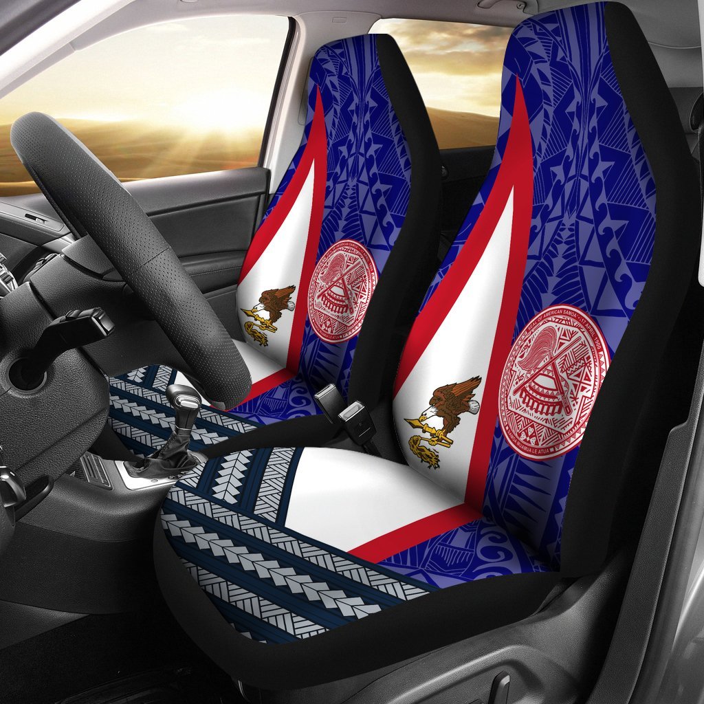 American Samoa Polynesian Car Set Cover American Samoa Flag And Polynesian Pride