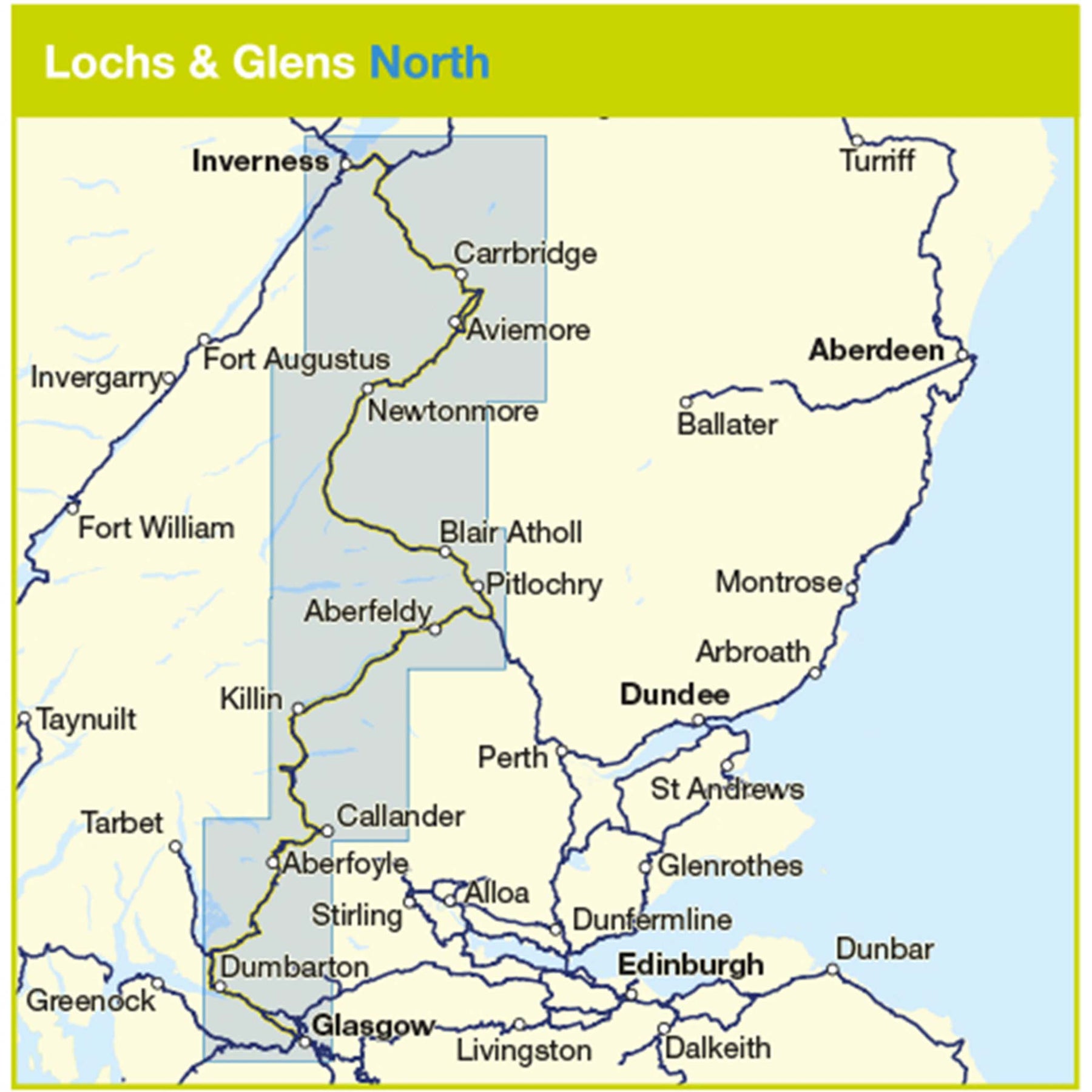 Lochs And Glens North Cycle Route Map Route 7 Glasgow To Inverness Sustrans Shop