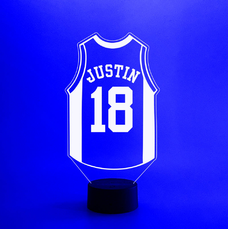 Nba Basketball Personalized Jersey 16 Color Night Light W Remote Decoralightsstore