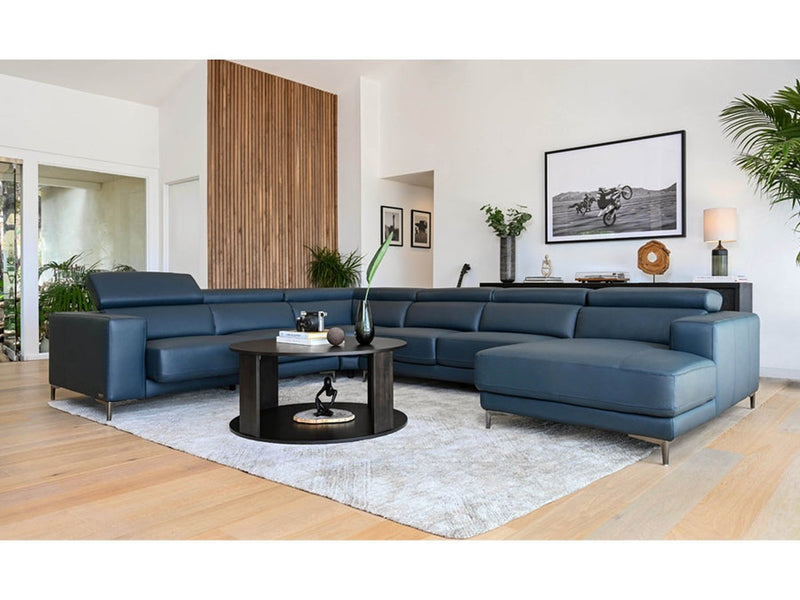 Claudius Leather Sectional With Power Seats And Manual Headrests