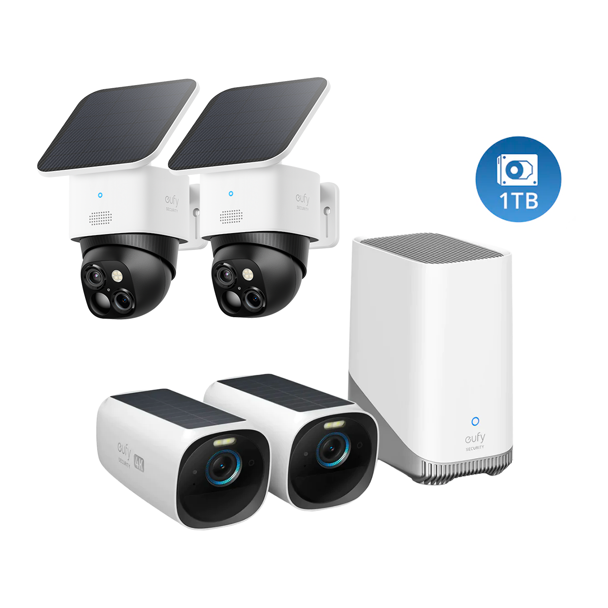 eufyCam S330 + SoloCam S340  (2 pack) + 1 TB Hard Drive