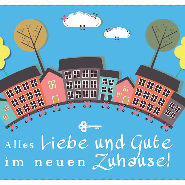 Alles Liebe Und Gute Im Neuen Zuhause Blumengluck Faltkarte
