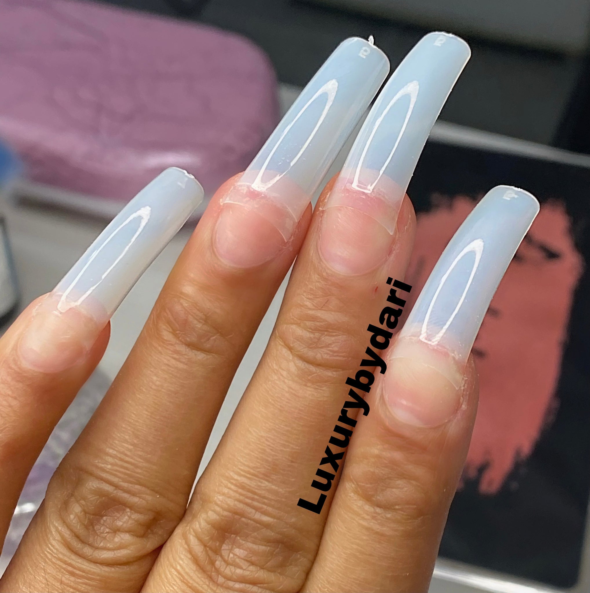 Square Long Curved Nail Tips Luxury By Dari