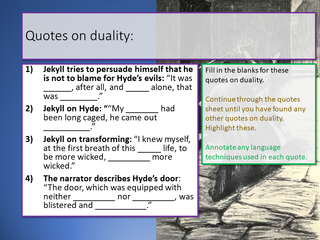 Jekyll And Hyde Learning Quotes Englishgcse