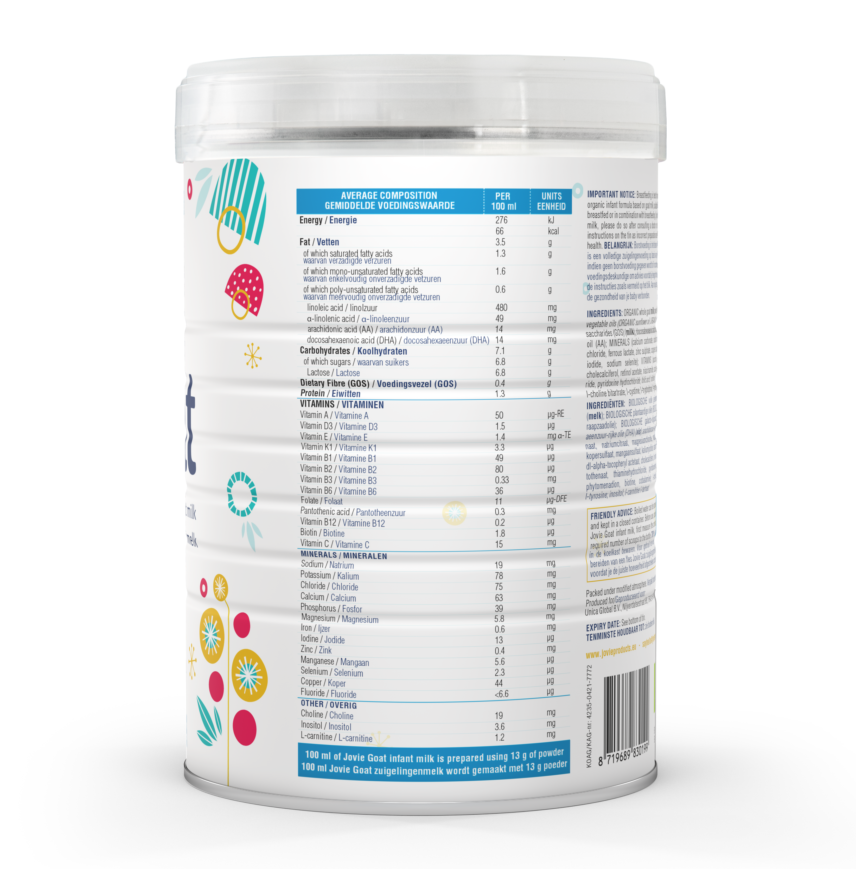 Jovie Organic Infant Milk Jovie Shop Europe