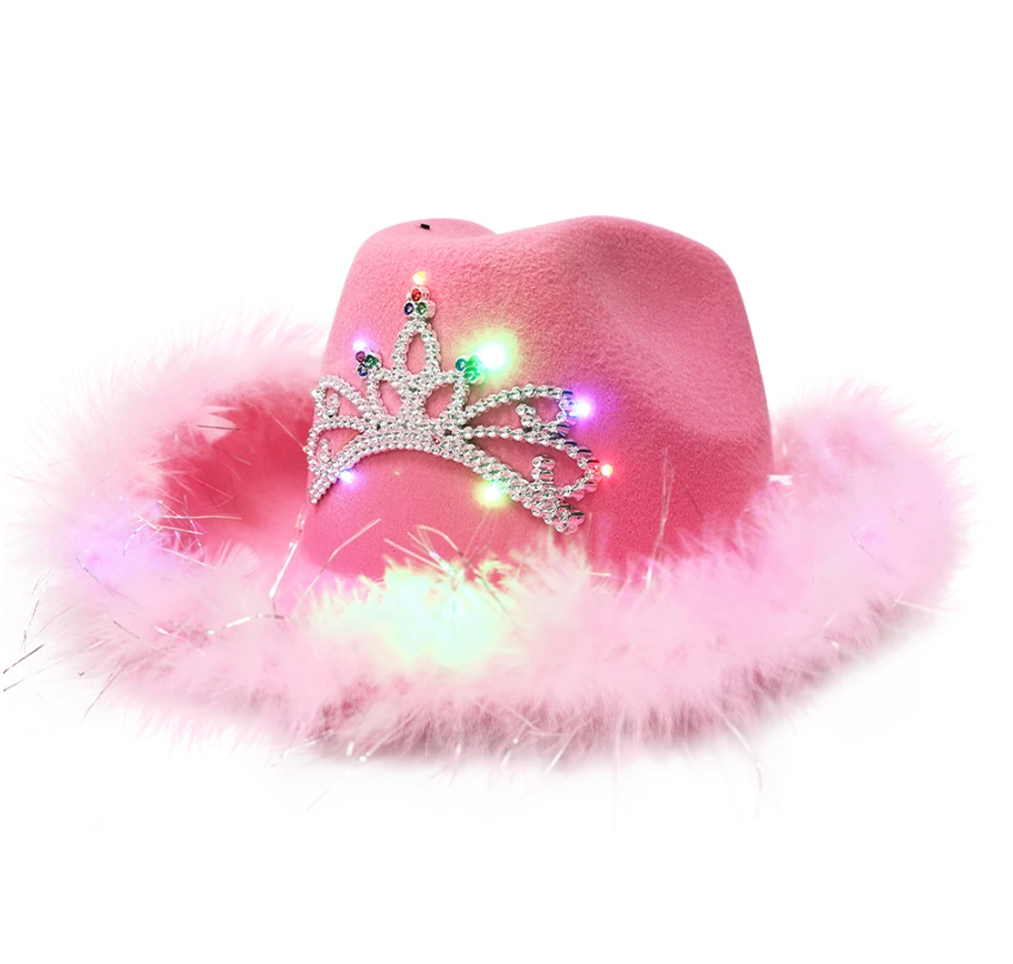 Preppy Crown Tiara Pink Cowgirl Hat The Preppy Place