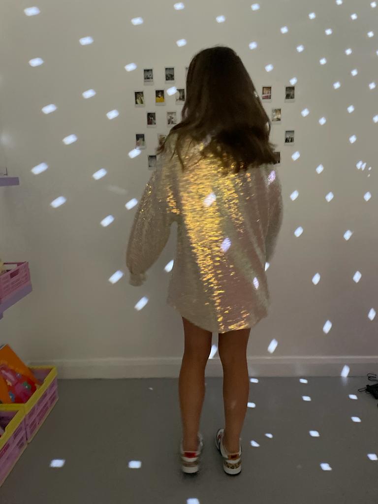 Sla Ibiza Champagne Sequin Shirt Dress Greens Are Good For You