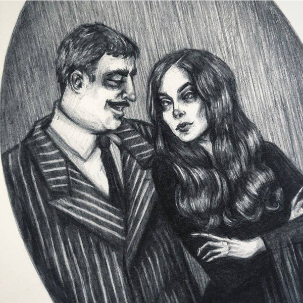 Caitlin Mccarthy Art Cara Mia Fine Art Print Addams Family Gomez Home Spooky Homeware