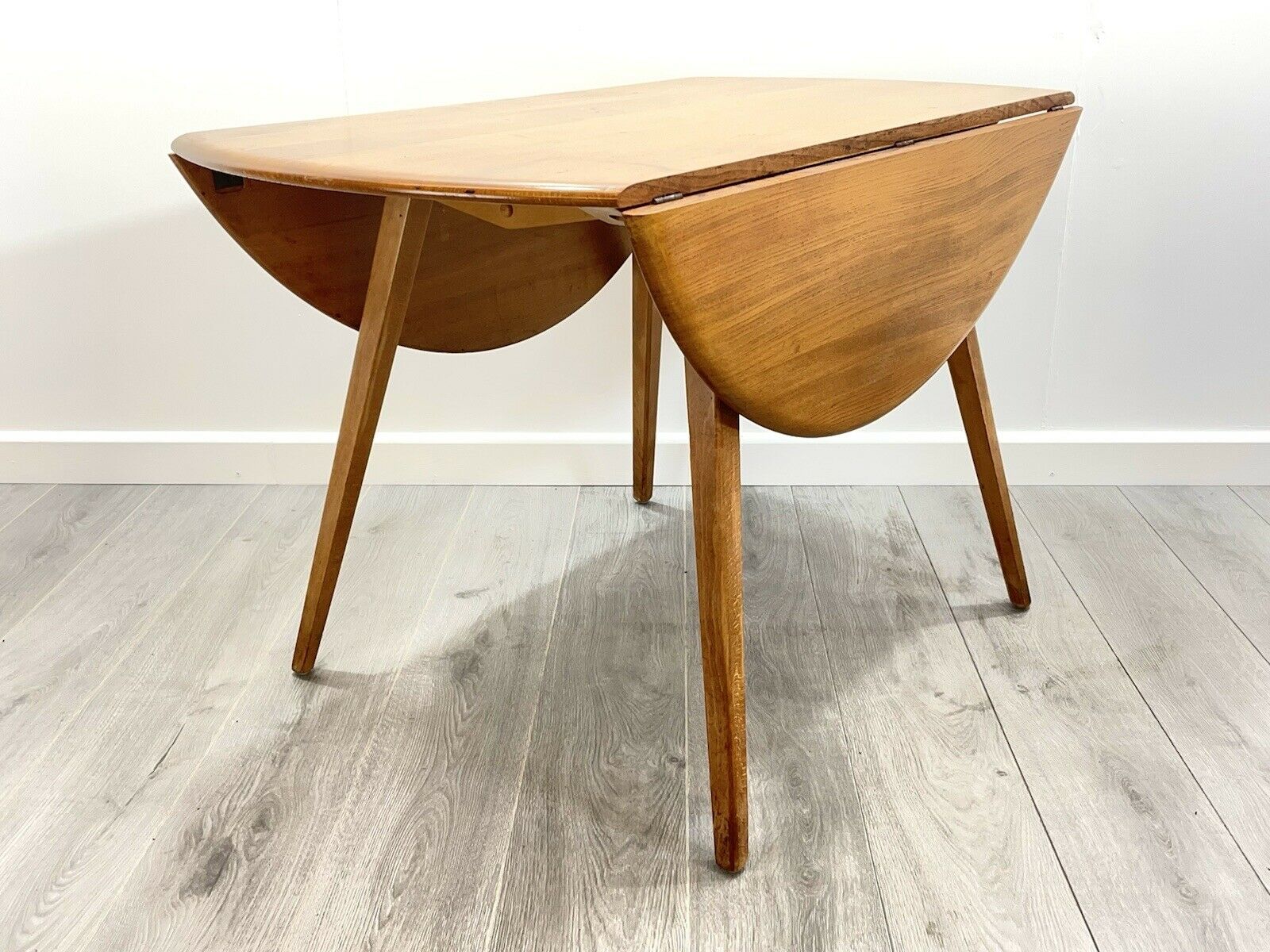 Ercol Model 384 Retro Drop Leaf Oval Dining Table Ridgeway Antiques