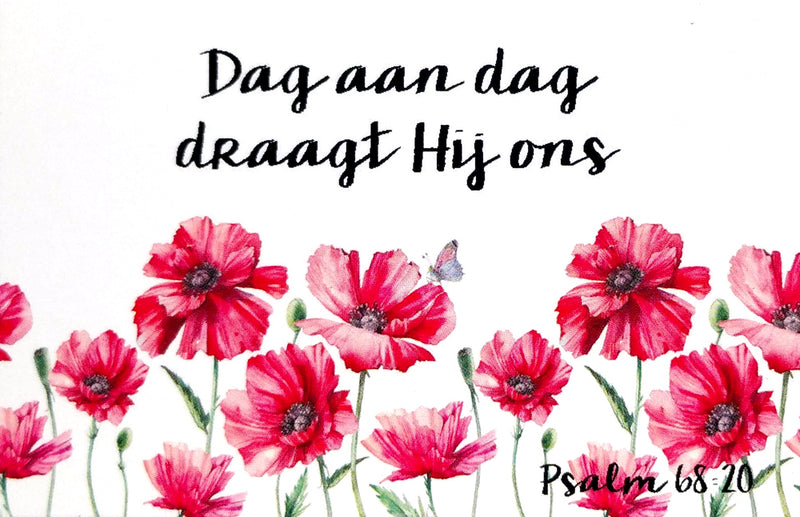 Minikaartje Dag Aan Dag Draagt Hij Ons Psalm 68 20 3162020070269