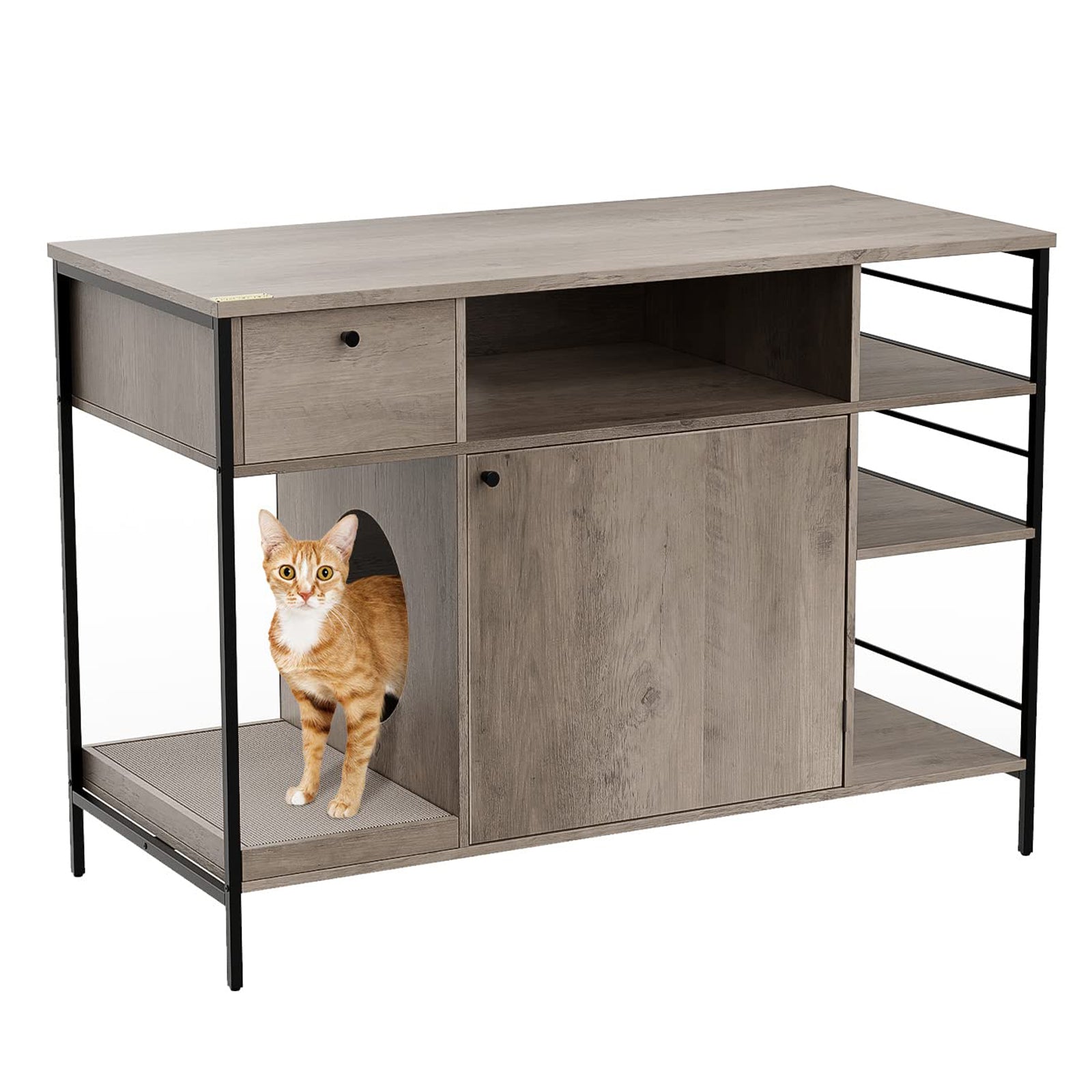 Furpezoo Furniture Cat Litter Box Enclosure