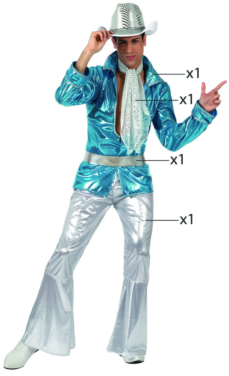 60s Disco Costume For Men Party Clothing Outfit Jumpsuit Costumes Plus Coswigshop Com