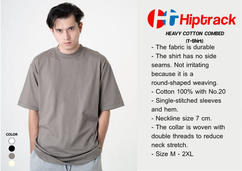 Hiptrack Heavy Cotton Combed T Shirt Tee Anitage
