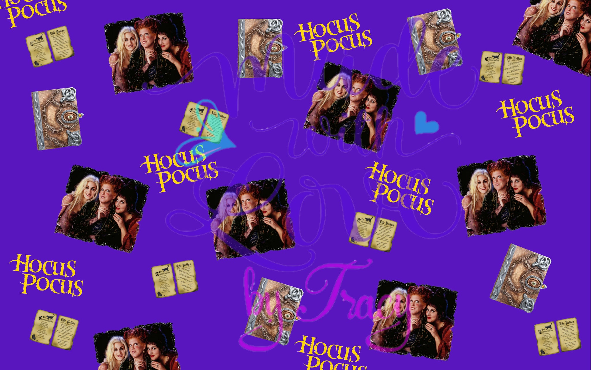 Hocus Pocus Digital Paper Wallpaper Background Halloween Png Made With Love By Tracy