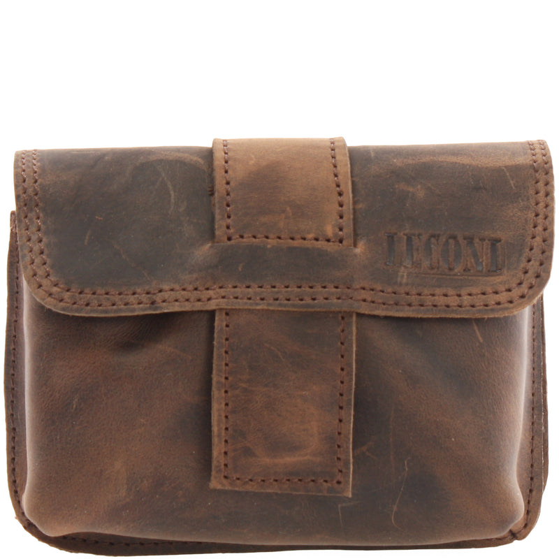 Gurteltasche Bauchtasche Hufttasche Damen Herren Leder Schlamm Le9005 Leconi De