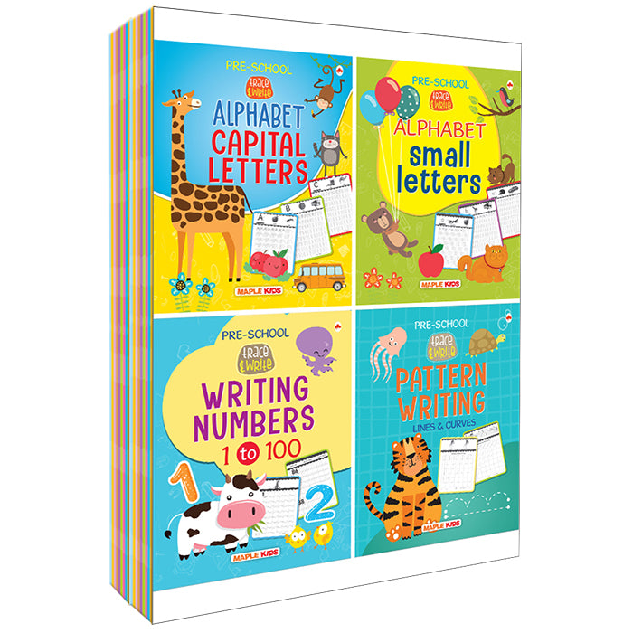 Writing Books For Kids Set Of 4 Books Abc Capital Letters Small L Maple Press