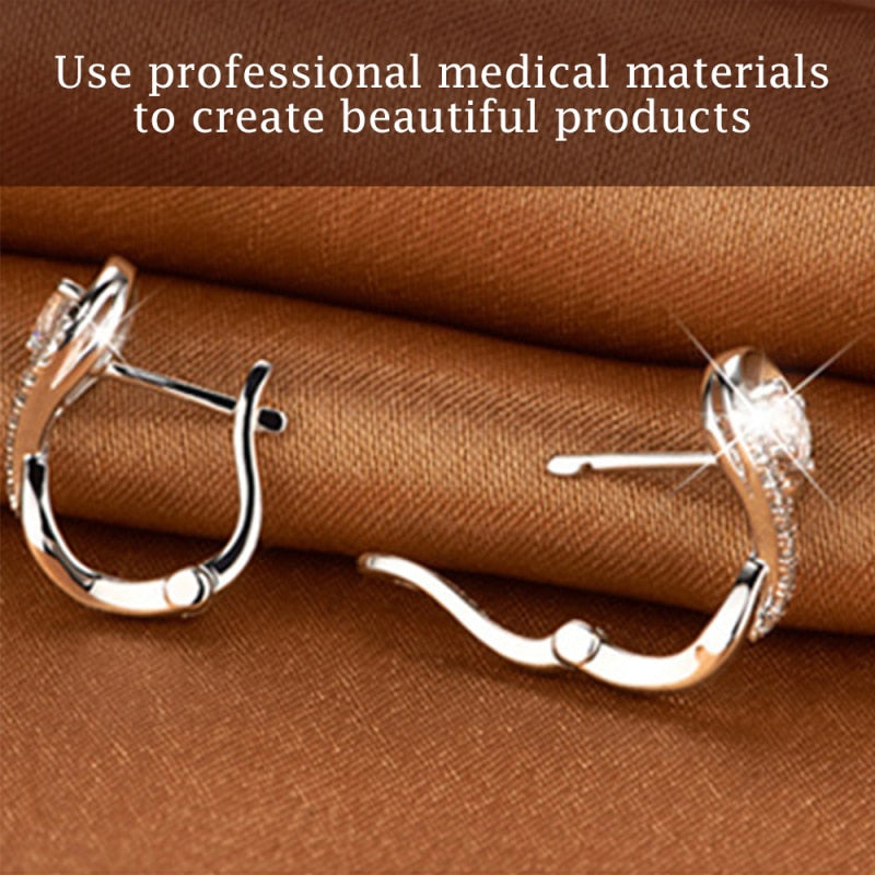 Fashion Magnetic Weight Loss Earrings 925 Sterling Silver Health Care Libta Shop