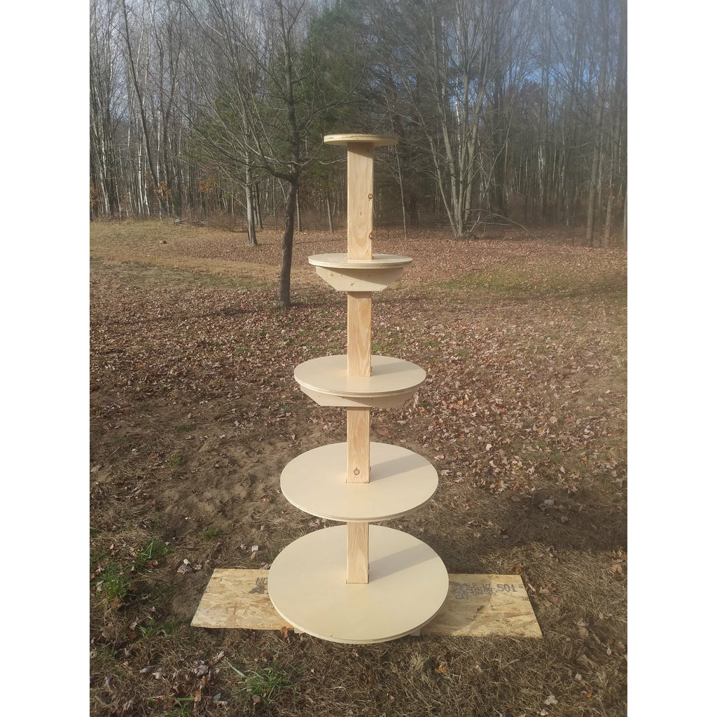 Wooden Tree Shelf For Christmas Village Ll Wooden Creations