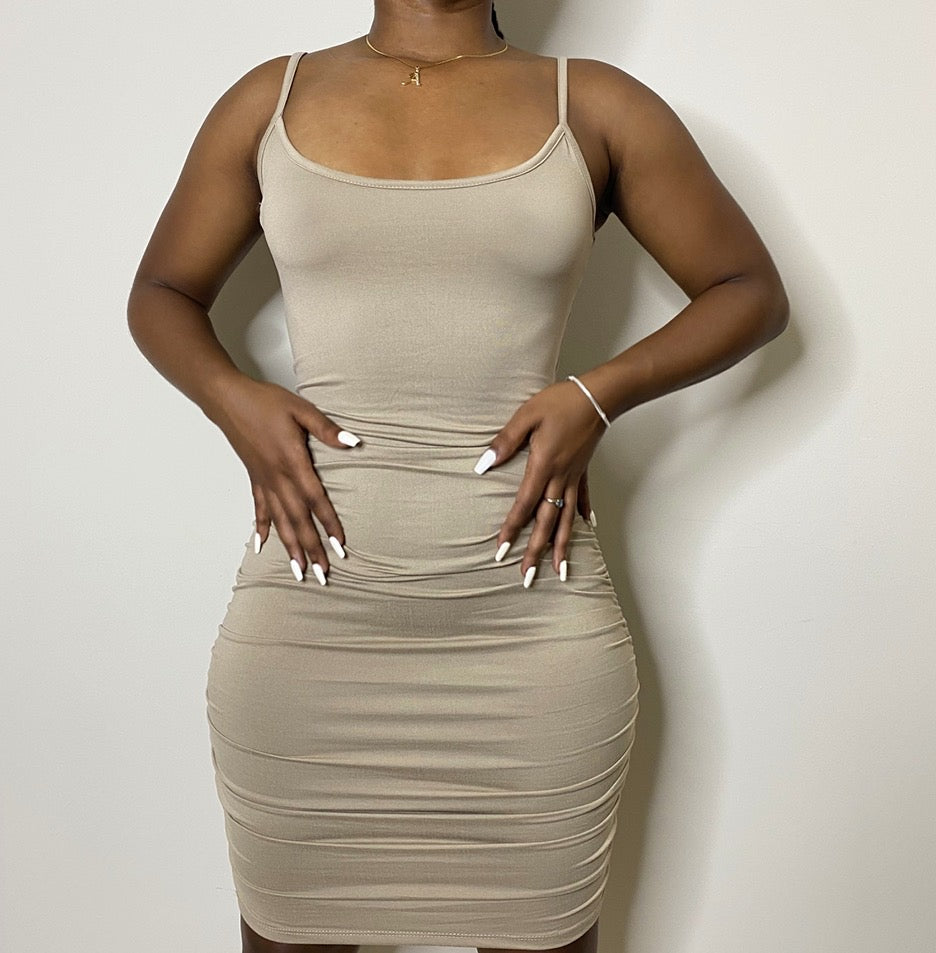 Jojo Mini Dress Taupe Impoze Style