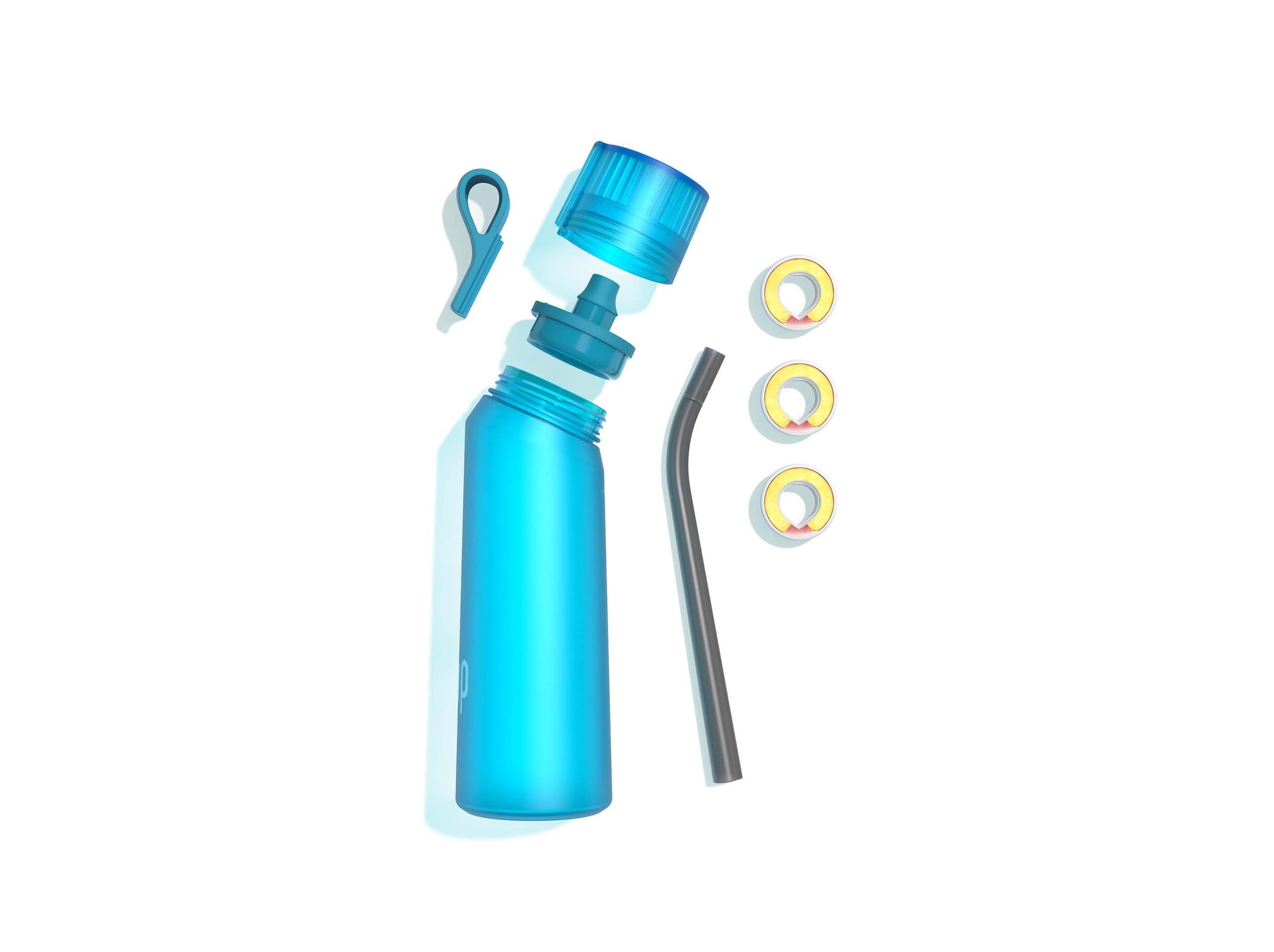 Ocean Blue Drinkfles Met 3 Perzik Pods Air Up Nl