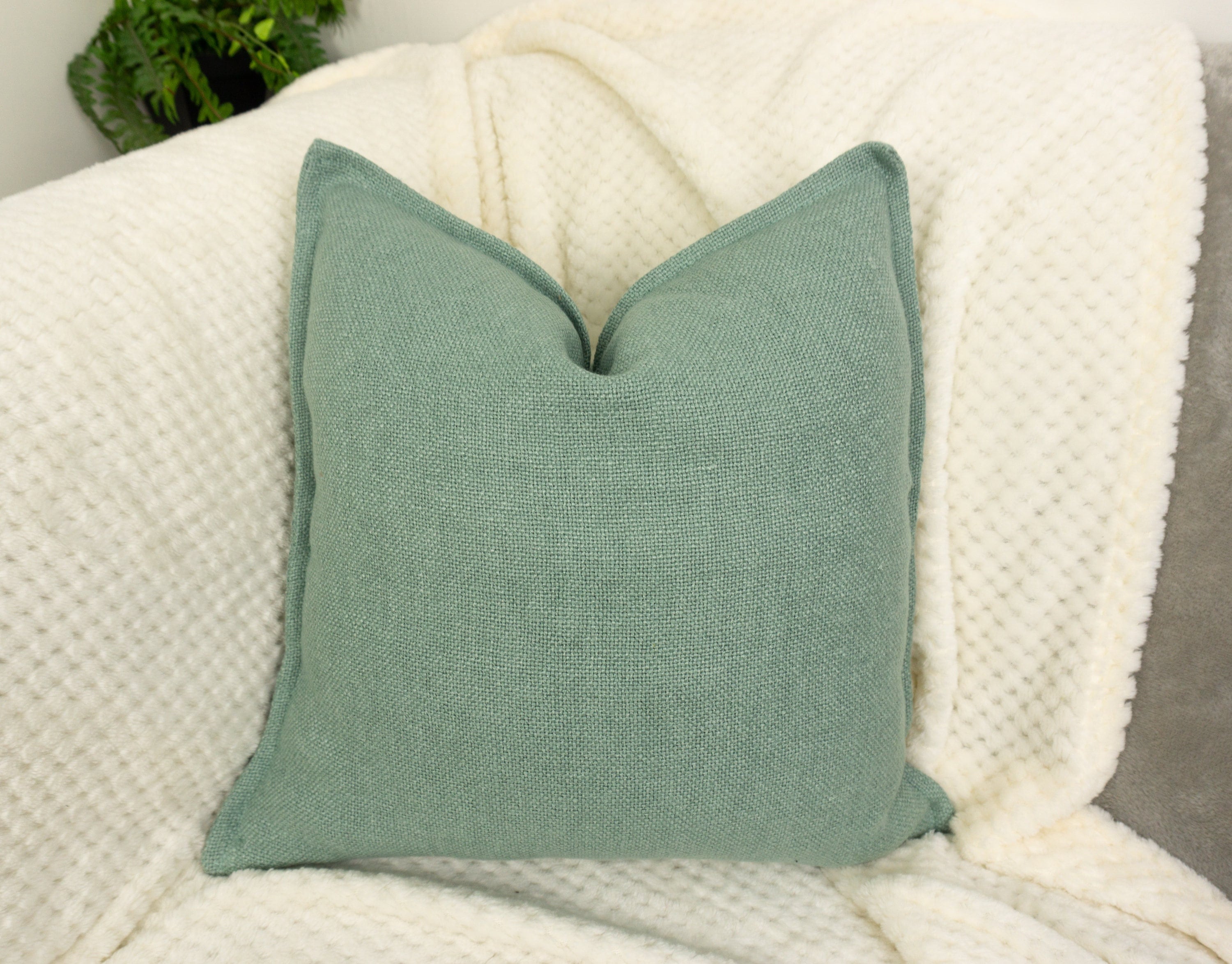 Cotton Linen Mint Green Cushion Cover Linen Sage Green Pillow Cover Home Twist