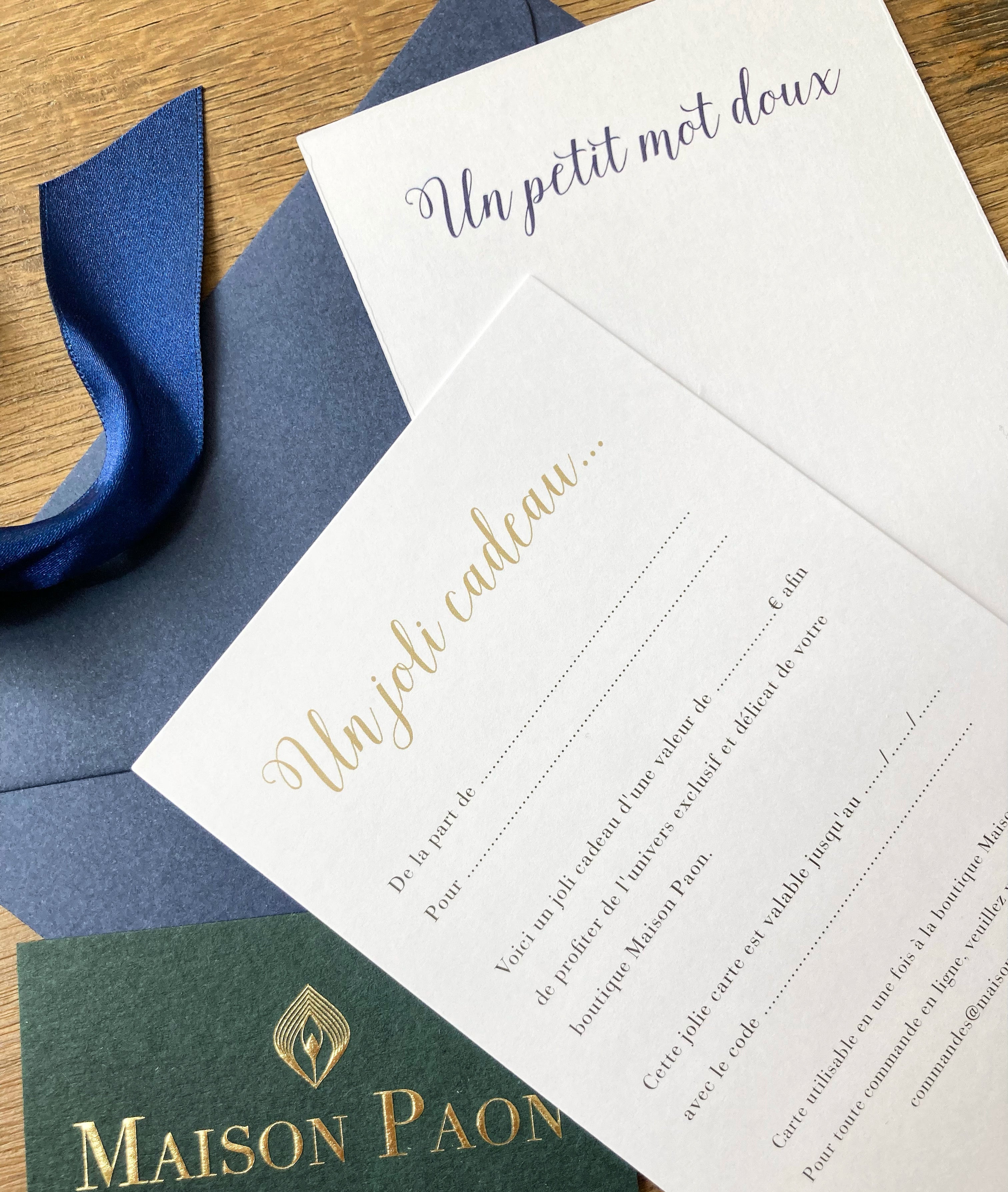 La Carte Cadeau Papier Boutique Maison Paon Maison Paon