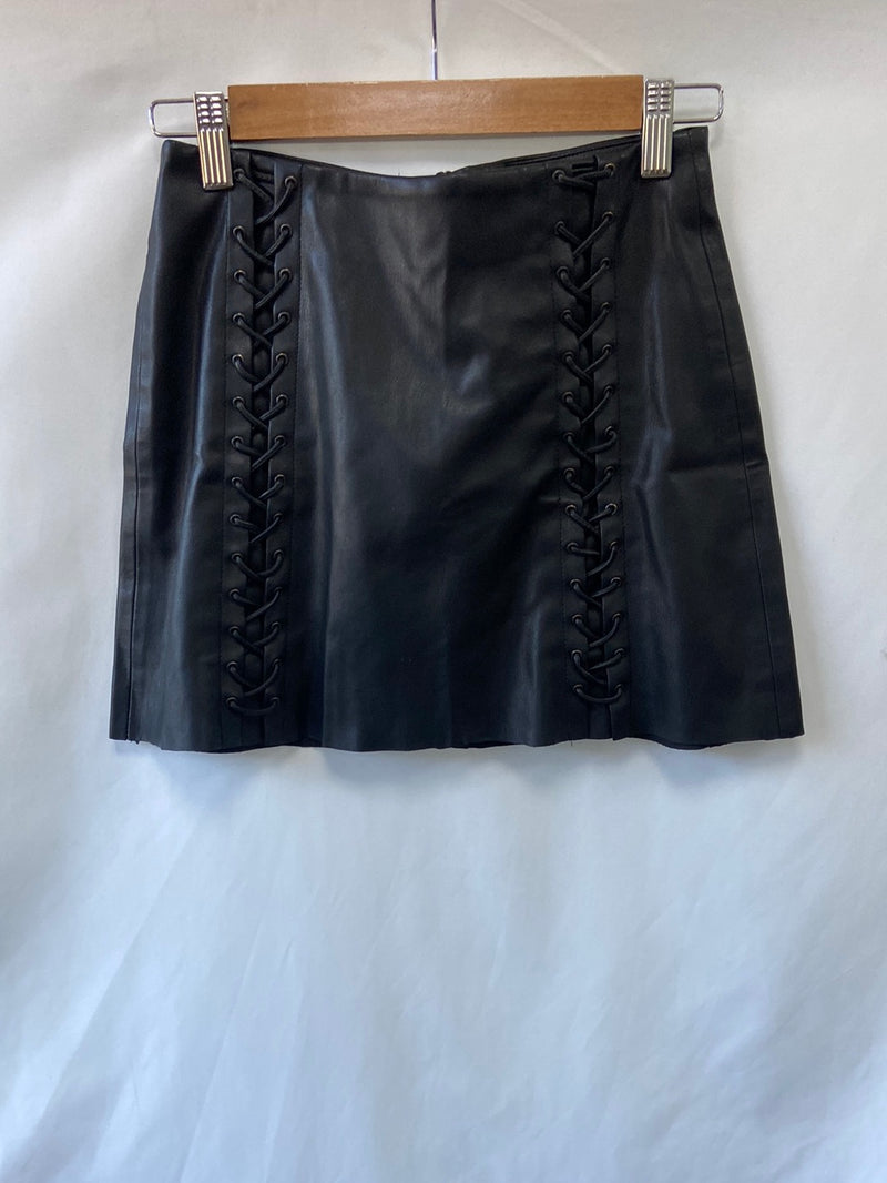 Zara Falda Corta Negra Polipiel T Xs Hibuy Market