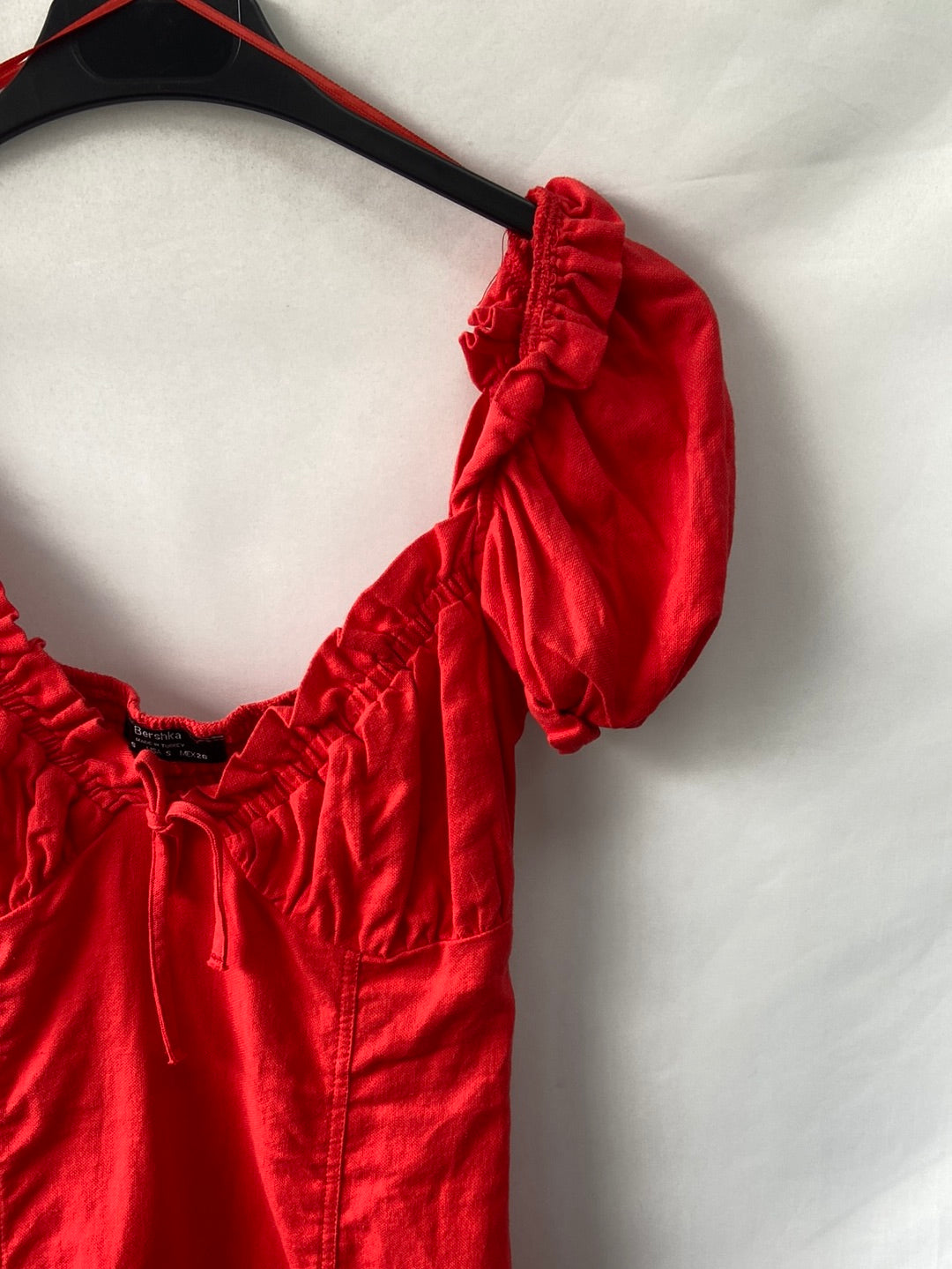 Bershka Vestido Mini Rojo Lino T S Hibuy Market