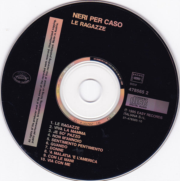 Buy Neri Per Caso Le Ragazze Cd Album Online For A Great Price Welcome To The Jungle Record Store