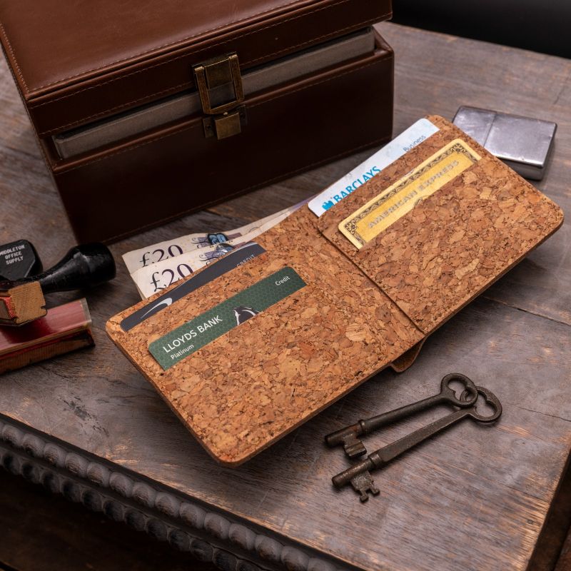 Cork Leather Wallet Natural Livloko London