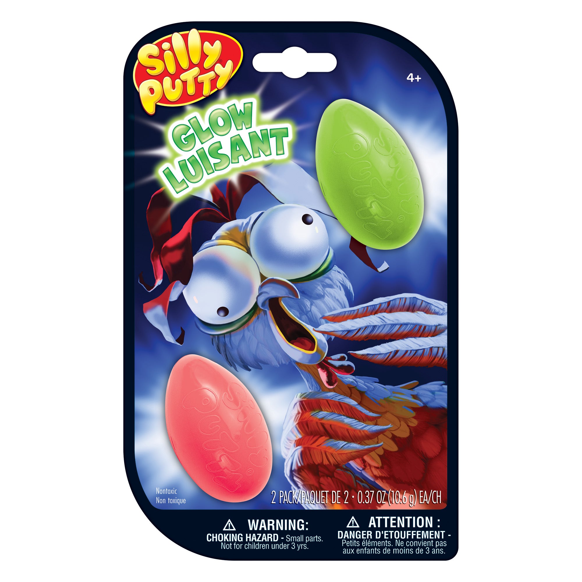 Crayola Silly Putty Glow Eggs, 2 Count