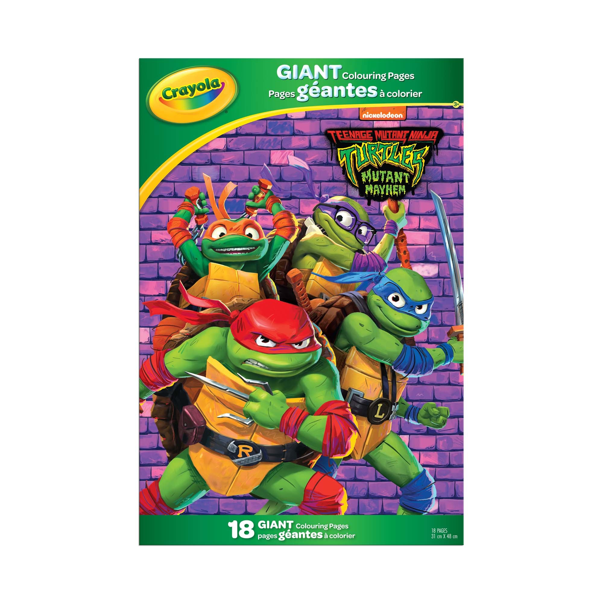 Crayola Giant Colouring Pages Foldalope, Teenage Mutant Ninja Turtles