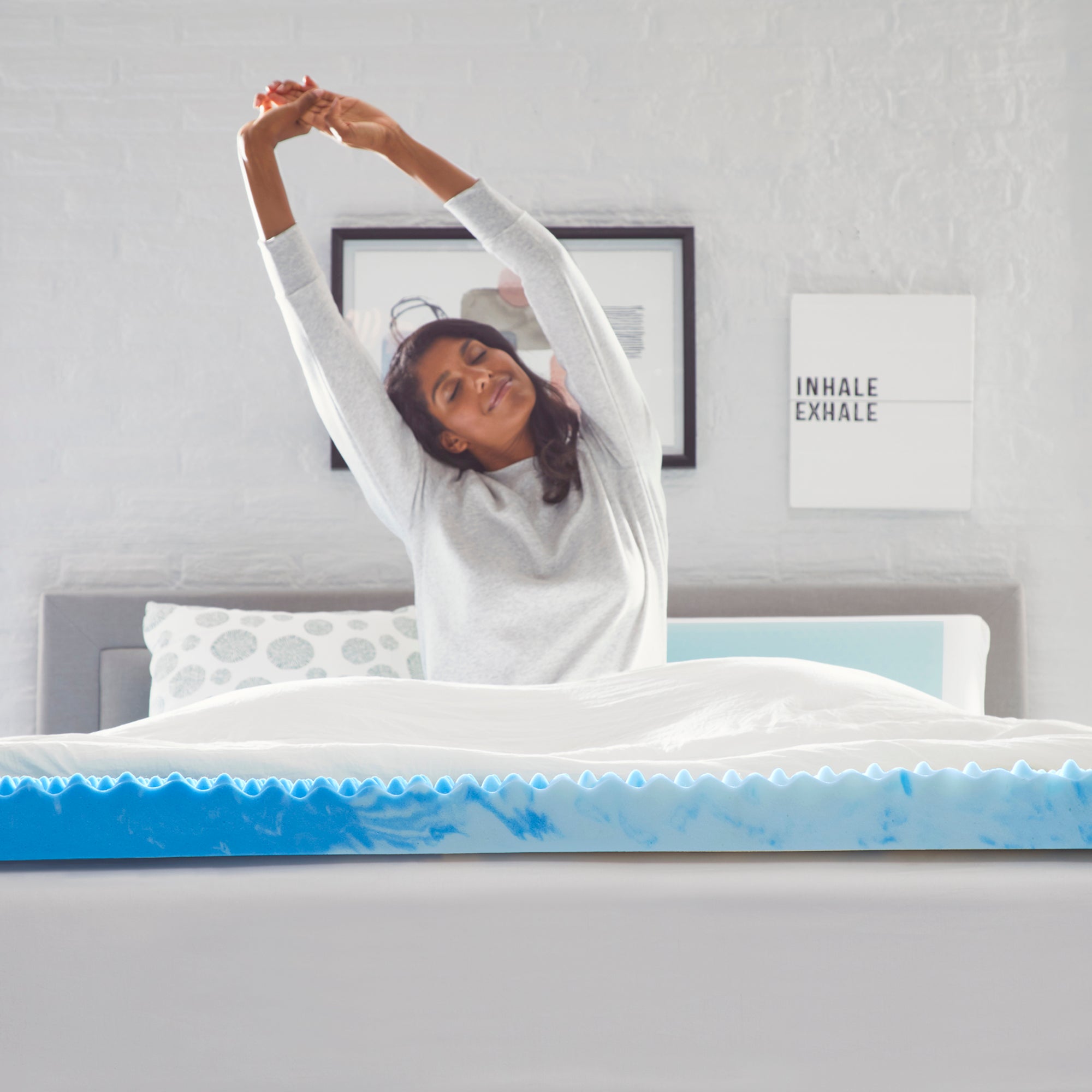 3 Reversible Egg Crate Memory Foam Mattress Topper Comfort Revolution