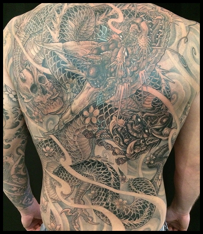 Dragon Back Foo Dog Tattoos