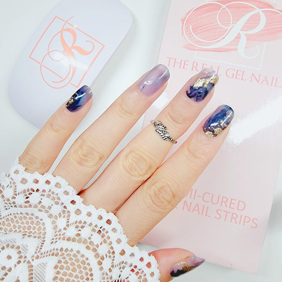 The Real Gel Nails At Home Manicure Kit Semi Cured Gel Nail Strips