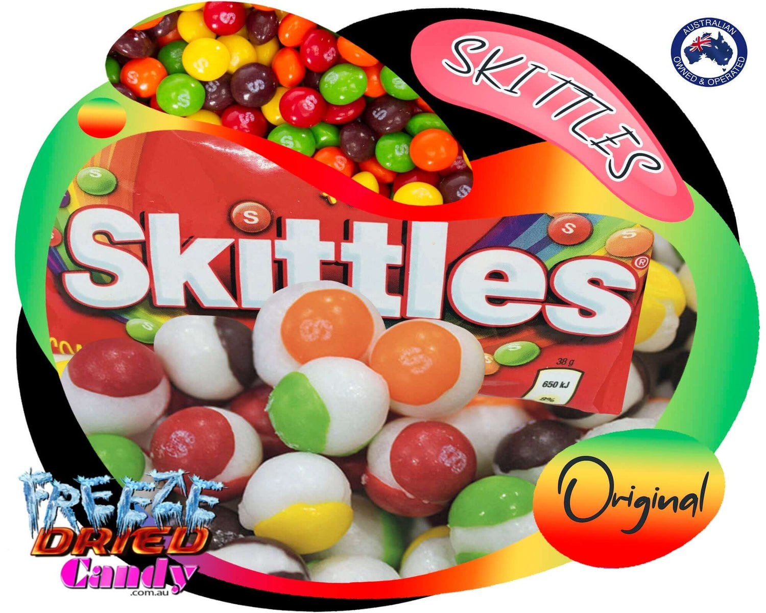 Freeze Dried Skittles Freeze Dried Candy Lollies Sweets Treats Australia Freeze Dried Candy