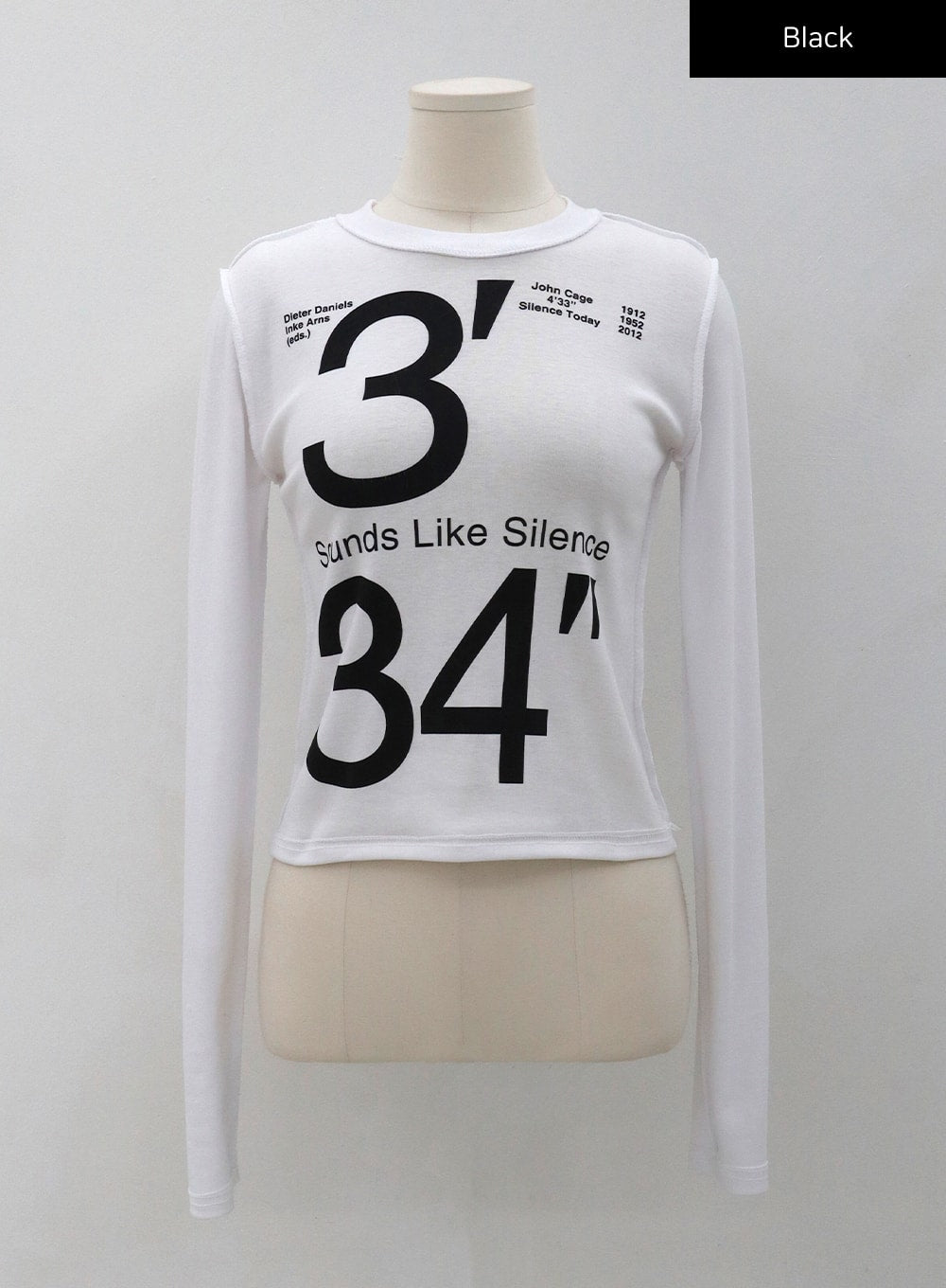 Printing Crop Long Sleeve T Shirt Cg18 Lewkin