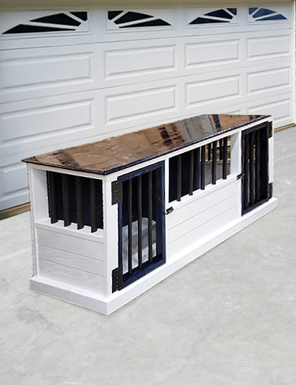 Farmhouse Double Crate W Swing Door Single Dog Kennel Furniture Far Meowoofstore