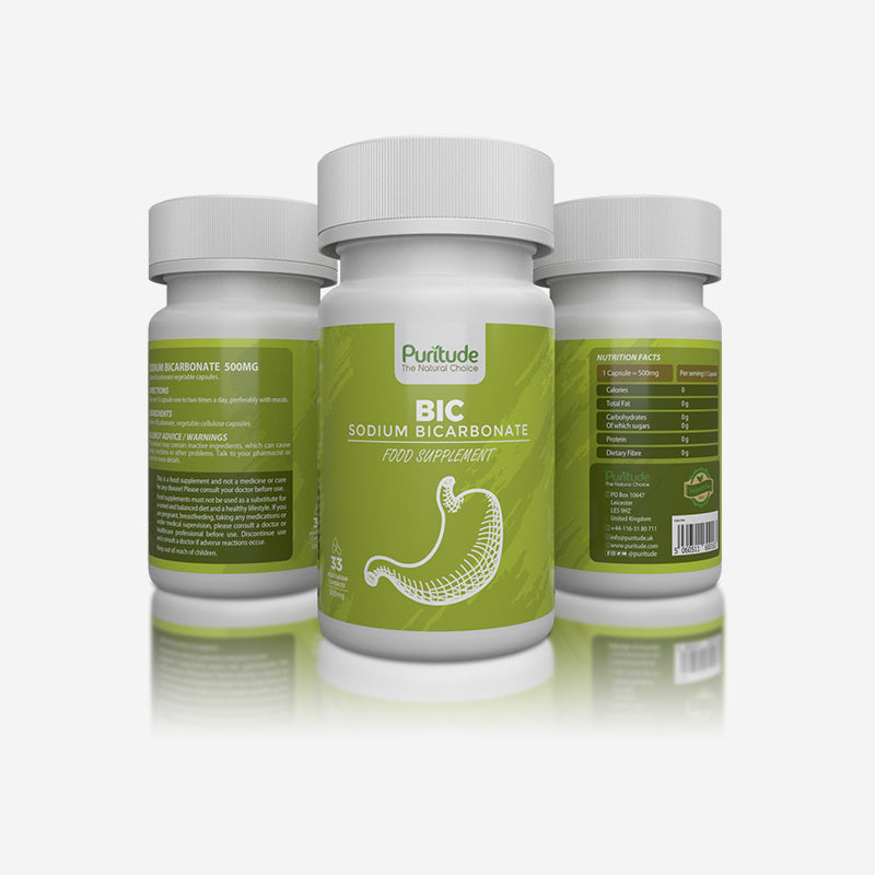 Sodium Bicarbonate Vegetable Capsules 500mg Puritude