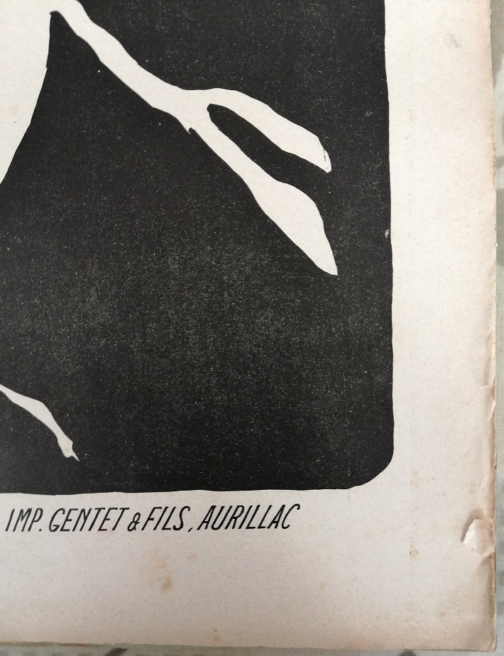 Fonfreide Affiche Le Nouvelliste Du Cantal 1905 Blanc Printsellers