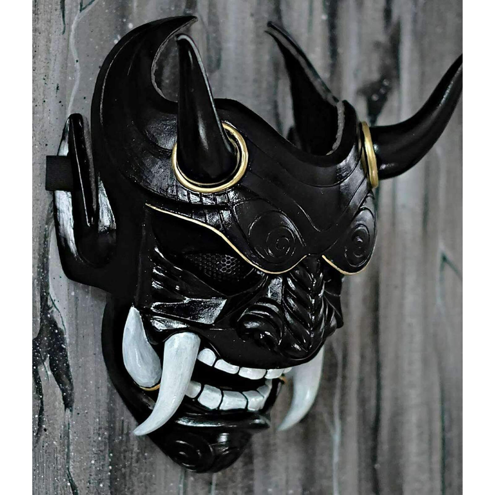 Black Oni Mask Hq Fiberglass Japanese Oni Masks