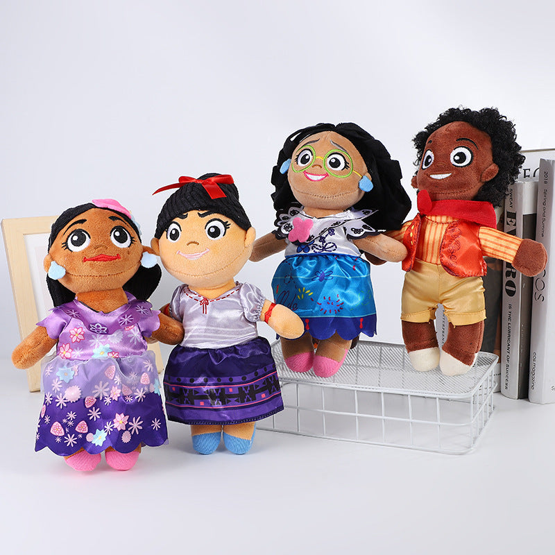 4pcs Set Movie Encanto Isabella Madrigal Mirabel Luisa Plush Toy Cute Latexmolds Concrete Products