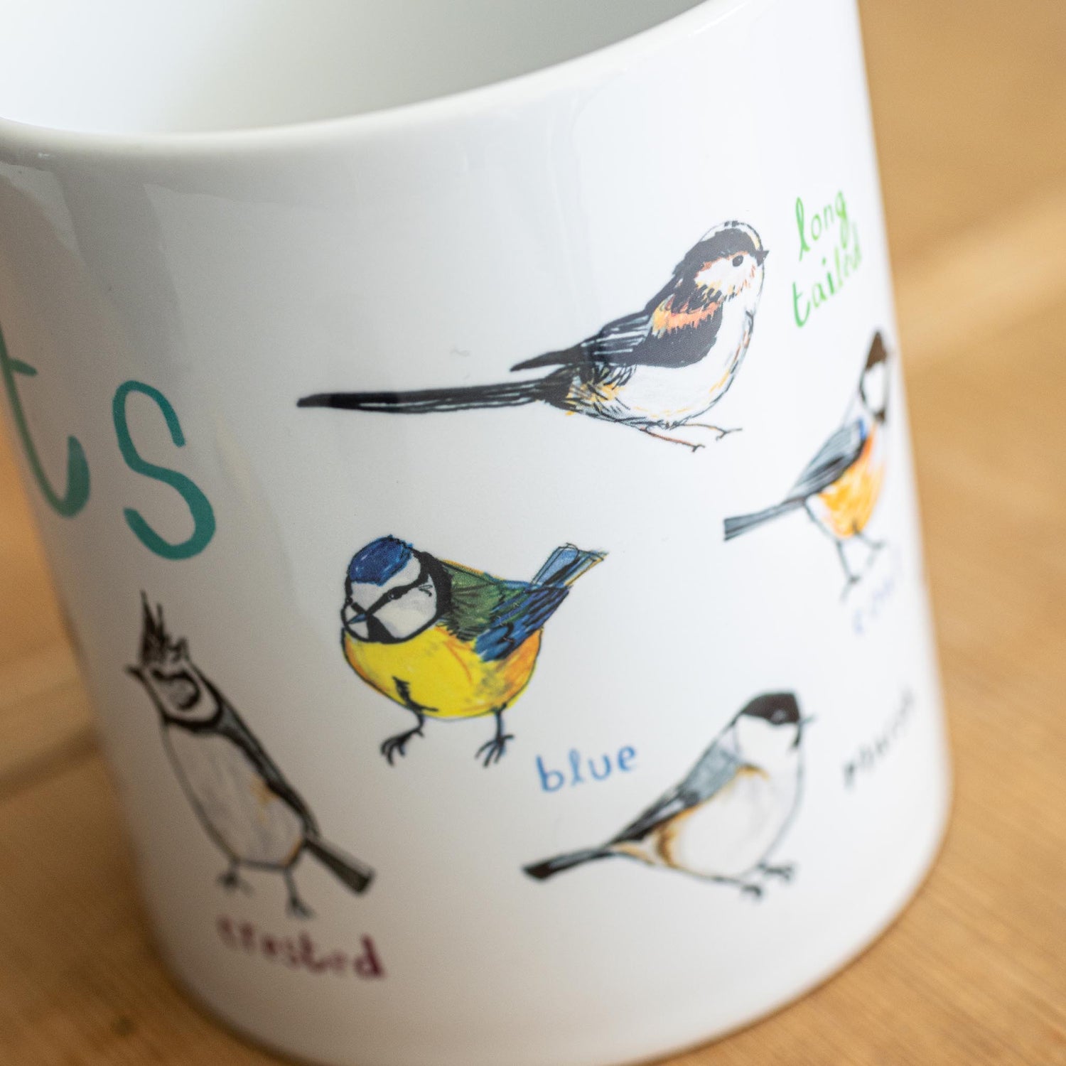 Tits Ceramic Bird Mug Sarah Edmonds Illustration