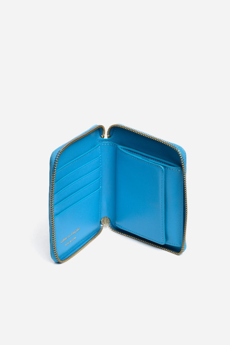 Comme Des Garcons Portafoglio Classic Leather Line Blu Unisex Blue Block 60