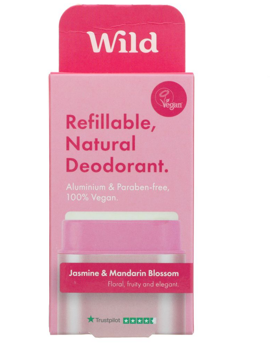 Wild Deodorant Pink Case With Jasmine And Mandarin Blossom Refill Sugar And Scoop