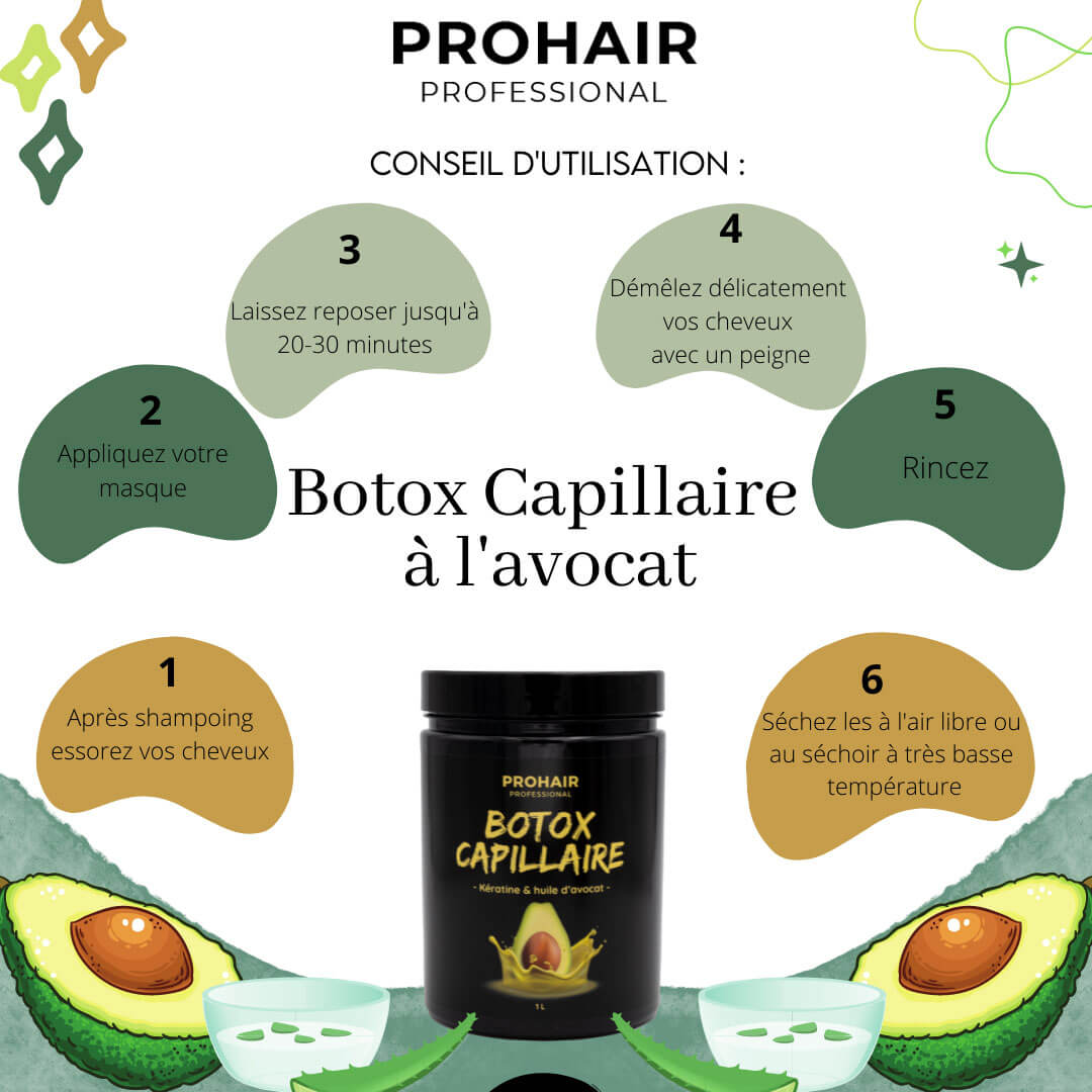 Prohair Botox Capillaire A La Keratine Huile D Avocat 1l Essenceparfum